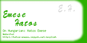 emese hatos business card